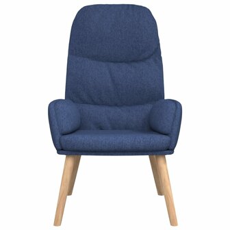 Relaxstoel stof blauw 3