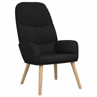 Relaxstoel stof zwart 2