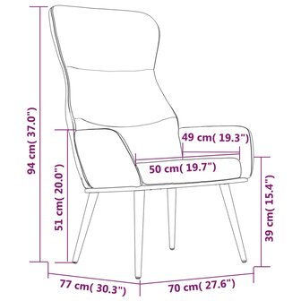 Relaxstoel stof cr&egrave;mekleurig 8