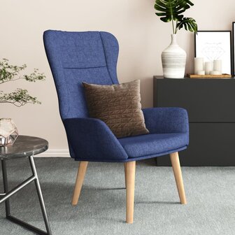 Relaxstoel stof blauw 1