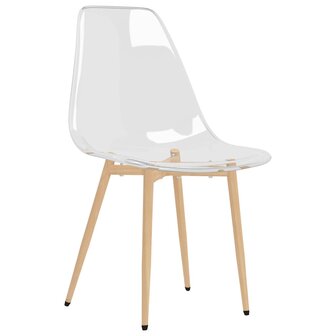 Eetkamerstoelen 4 st PET transparant 3