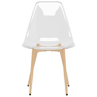 Eetkamerstoelen 4 st PET transparant 4