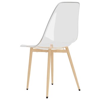 Eetkamerstoelen 4 st PET transparant 6