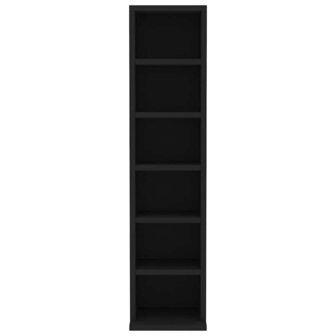 Cd-kast 21x20x88 cm bewerkt hout zwart 4