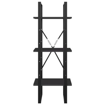Boekenkast met 3 schappen 40x30x105 cm bewerkt hout grijs 3