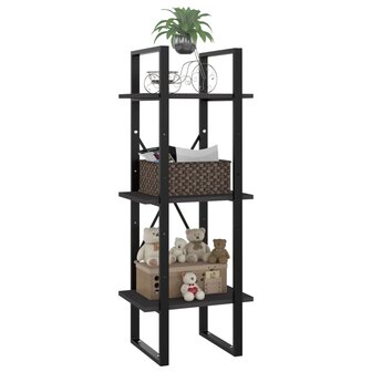 Boekenkast met 3 schappen 40x30x105 cm bewerkt hout grijs 5