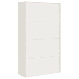 Archiefkast 105x40x180 cm staal wit 6