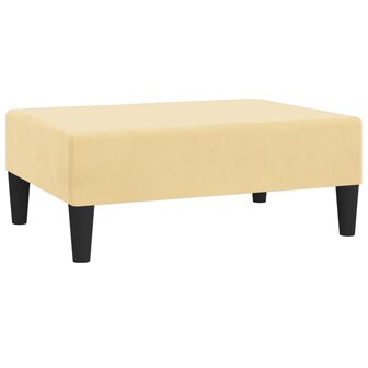 Voetenbank 78x56x32 cm fluweel cr&egrave;mekleurig 2