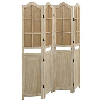 Kamerscherm met 4 panelen 140x165 cm stof bruin 1