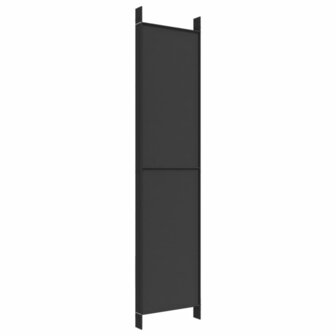 Kamerscherm met 6 panelen 300x220 cm stof zwart 6