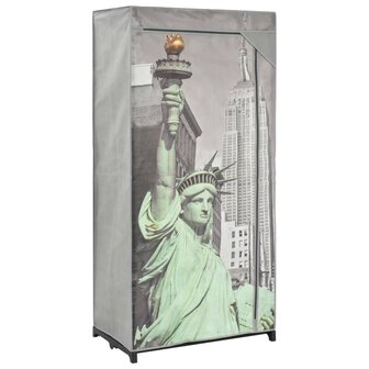 Kledingkast New York 75x45x160 cm stof 1