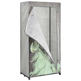 Kledingkast New York 75x45x160 cm stof 4