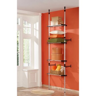 Kledingkastsysteem met schappen telescopisch aluminium 4