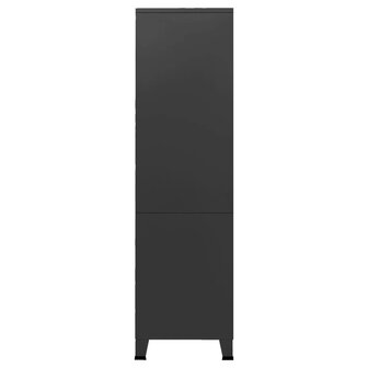 Kledingkast industrieel 90x50x180 cm metaal zwart 5