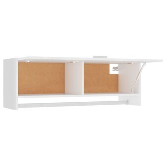 Kledingkast 100x32,5x35 cm bewerkt hout wit 5