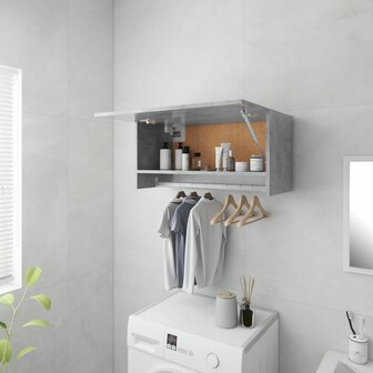 Kledingkast 70x32,5x35 cm bewerkt hout betongrijs 1