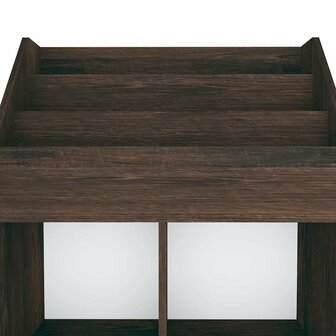 Kindertijdschriftenrek 71x30x114 cm bewerkt hout gerookt eiken 5