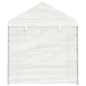 Prieel met dak 2,28x2,23x2,69 m polyetheen wit 3