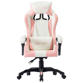 Racestoel kunstleer roze 2