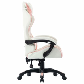 Racestoel kunstleer roze 3