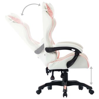 Racestoel kunstleer roze 4
