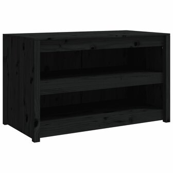 Keukenkast voor buiten 106x55x64 cm massief grenenhout zwart 2