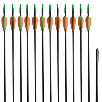 Recurveboog standaard met pijlen 30&quot; 0,6 cm glasvezel 12 stuks 1