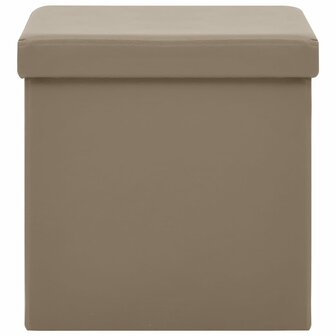Opbergkruk inklapbaar PVC cappuccinokleurig 3