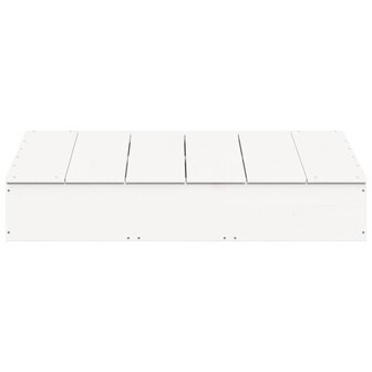 Zandbak met deksel 111x111x19,5 cm massief grenenhout wit 5