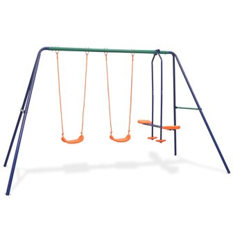 Schommelset met 4 zitjes oranje 1
