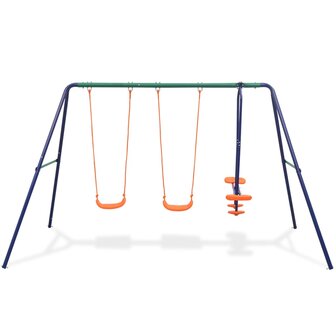 Schommelset met 4 zitjes oranje 2