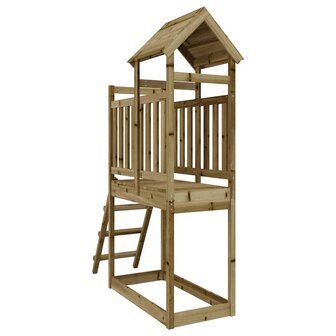 Speelhuis 53x110x214 cm ge&iuml;mpregneerd grenenhout 3