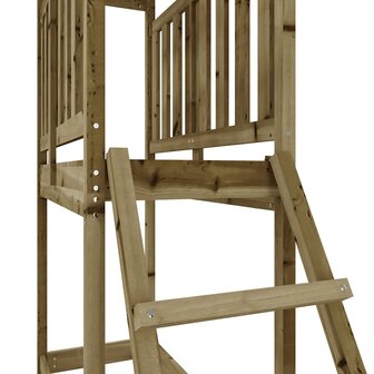 Speelhuis 53x110x214 cm ge&iuml;mpregneerd grenenhout 7