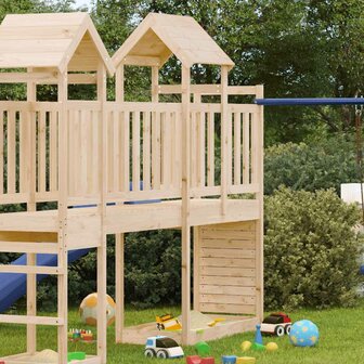 Speeltoren met rotswand 53x110x214 cm massief grenenhout 2