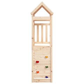 Speeltoren met rotswand 53x110x214 cm massief grenenhout 3