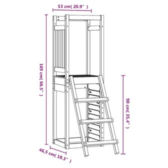Speelhuis 53x46,5x169 cm massief grenenhout 8