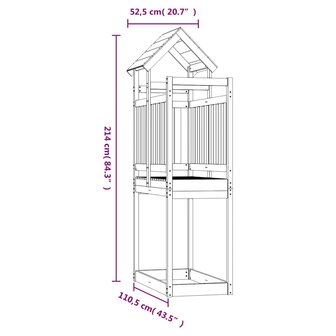 Speeltoren 52,5x110,5x214 cm massief douglashout 8