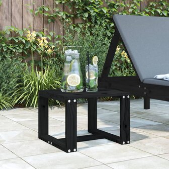 Tuinbijzettafel 40x38x28,5 cm massief grenenhout zwart 1