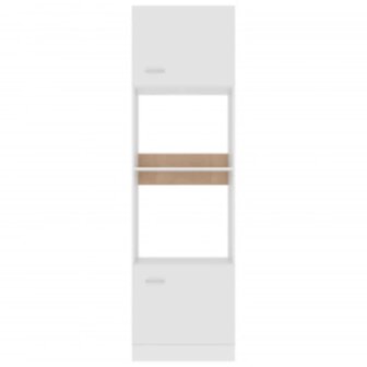 Magnetronkast 60x57x207 cm bewerkt hout wit 5