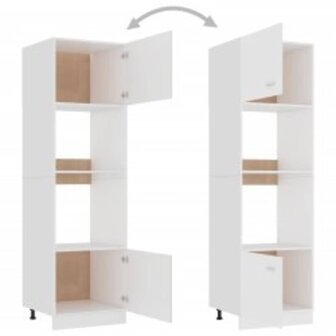 Magnetronkast 60x57x207 cm bewerkt hout wit 7