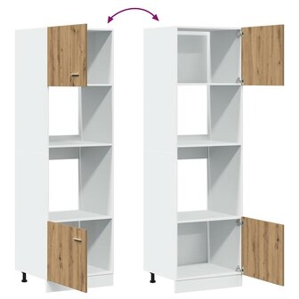 Magnetronkast 60x57x207 cm bewerkt hout ambachtelijk eiken 9