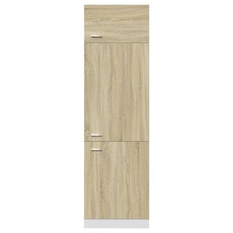 Koelkastkast 60x57x207 cm spaanplaat sonoma eikenkleurig 5