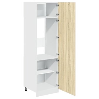 Koelkastkast 60x57x207 cm spaanplaat sonoma eikenkleurig 6