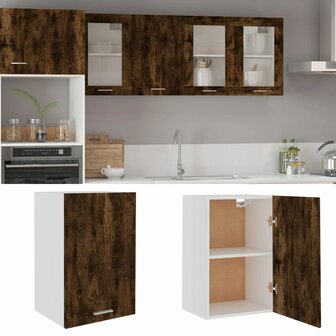 Wandkast Lyon 39,5x31x60 cm bewerkt hout gerookt eikenkleurig 1