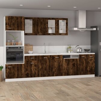 Wandkast Lyon 39,5x31x60 cm bewerkt hout gerookt eikenkleurig 3