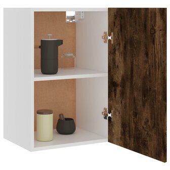 Wandkast Lyon 39,5x31x60 cm bewerkt hout gerookt eikenkleurig 4