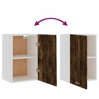 Wandkast Lyon 39,5x31x60 cm bewerkt hout gerookt eikenkleurig 8