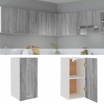 Wandkast Lyon 29,5x31x60 cm grijs sonoma eikenkleurig 1