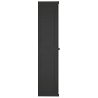 Tuinkast 65x37x165 cm polypropeen grijs en zwart 5