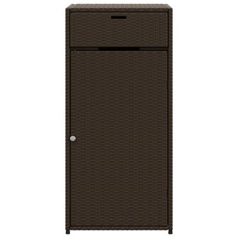 Tuinkast 55x55x111 cm poly rattan bruin 7